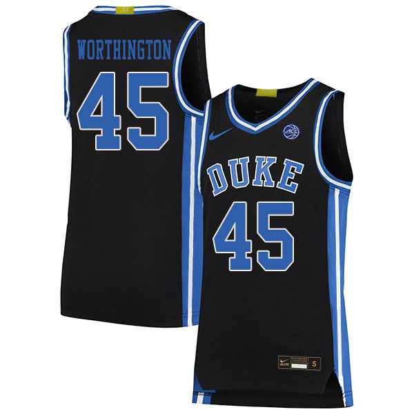 Duke Blue Devils #45 Keenan Worthington College Basketball Jerseys Sale-Black